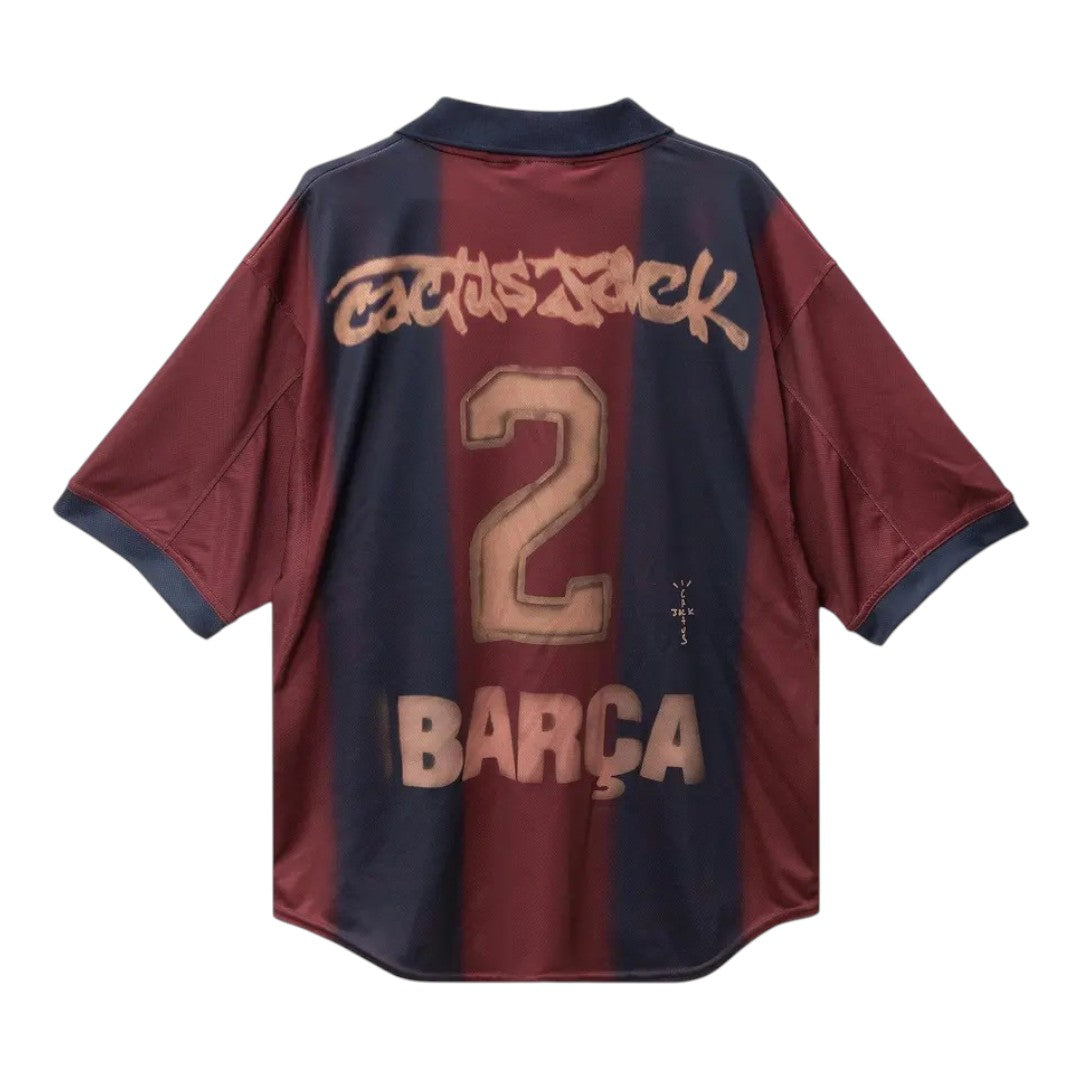 Barcelona x Travis Scott Retro 2000/01 Home Skeleton Jersey 'Red/Blue'