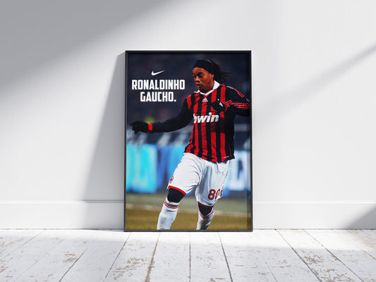 Ronaldinho Gaucho x AC MIlan Poster