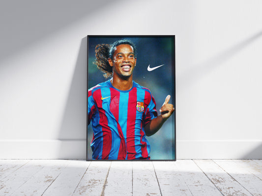 Ronaldinho Gaucho x Barcelona Poster